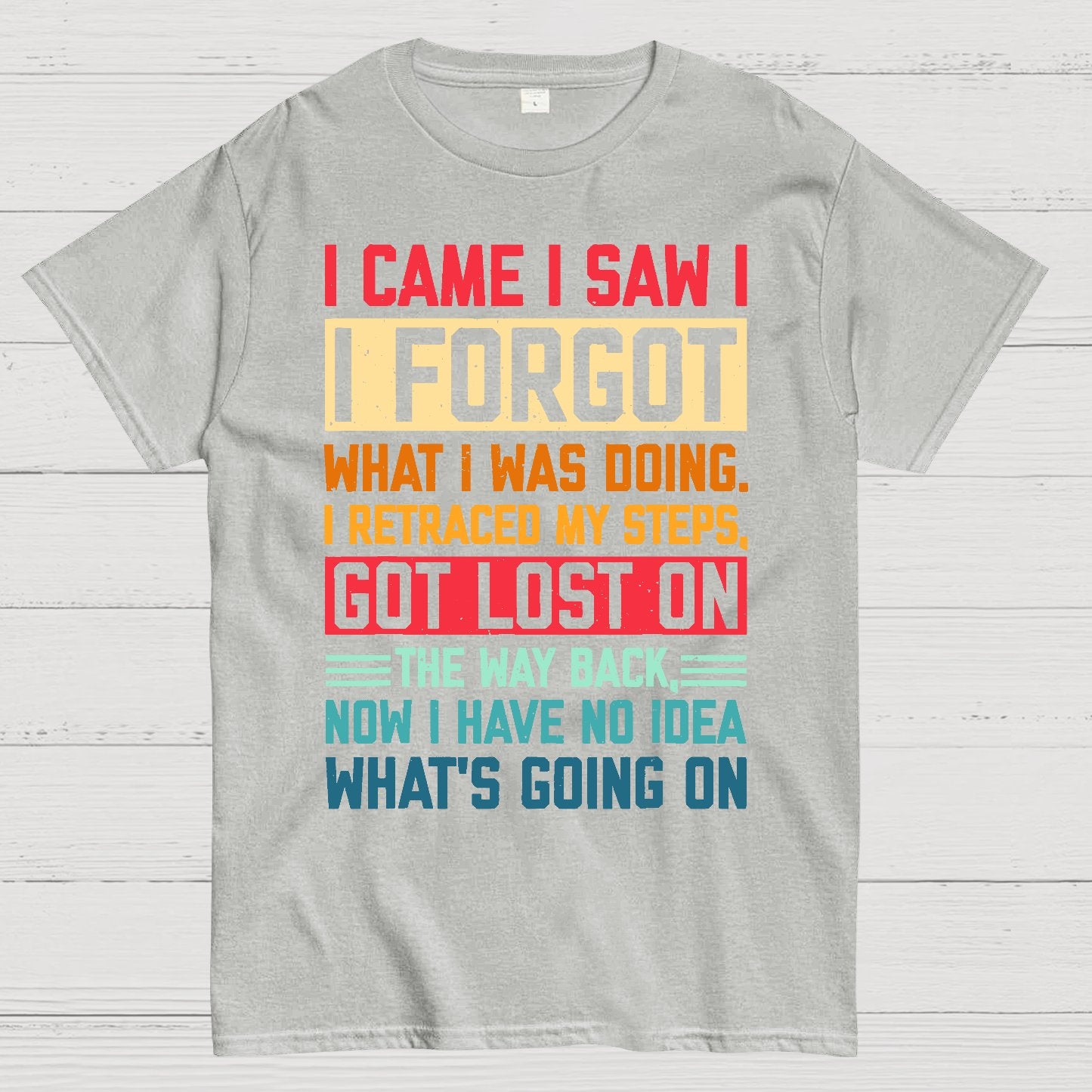 I Came I Saw I Forgot What I Was Doing Sarcastic Geek T-Shirt