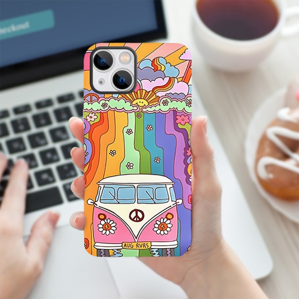 Peace Symbol Rainbow Print Phone Cases