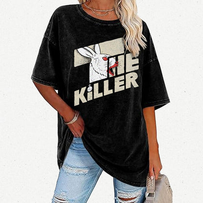 The Glowing Rabbit Vintage Distressed T-shirt