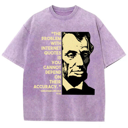 Abraham Lincoln Internet Quote Vintage Distressed T-shirt