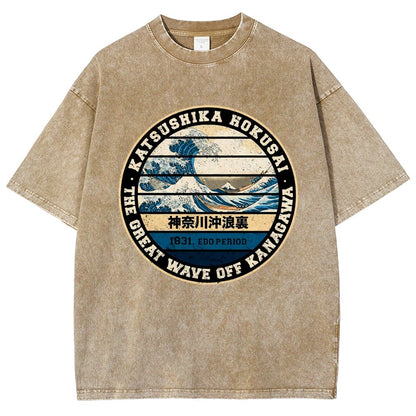 Hokusai Vintage Distressed T-shirt