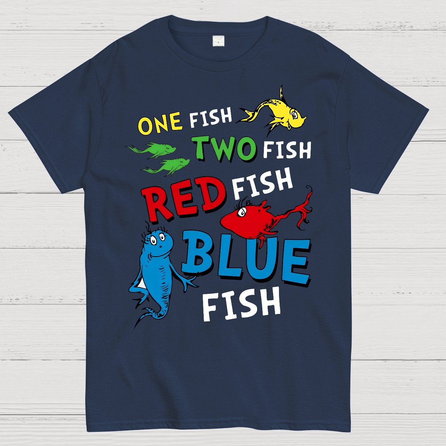 One Fish Two Fish,Reading Day Nerd Geek T-Shirt