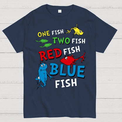 One Fish Two Fish,Reading Day Nerd Geek T-Shirt
