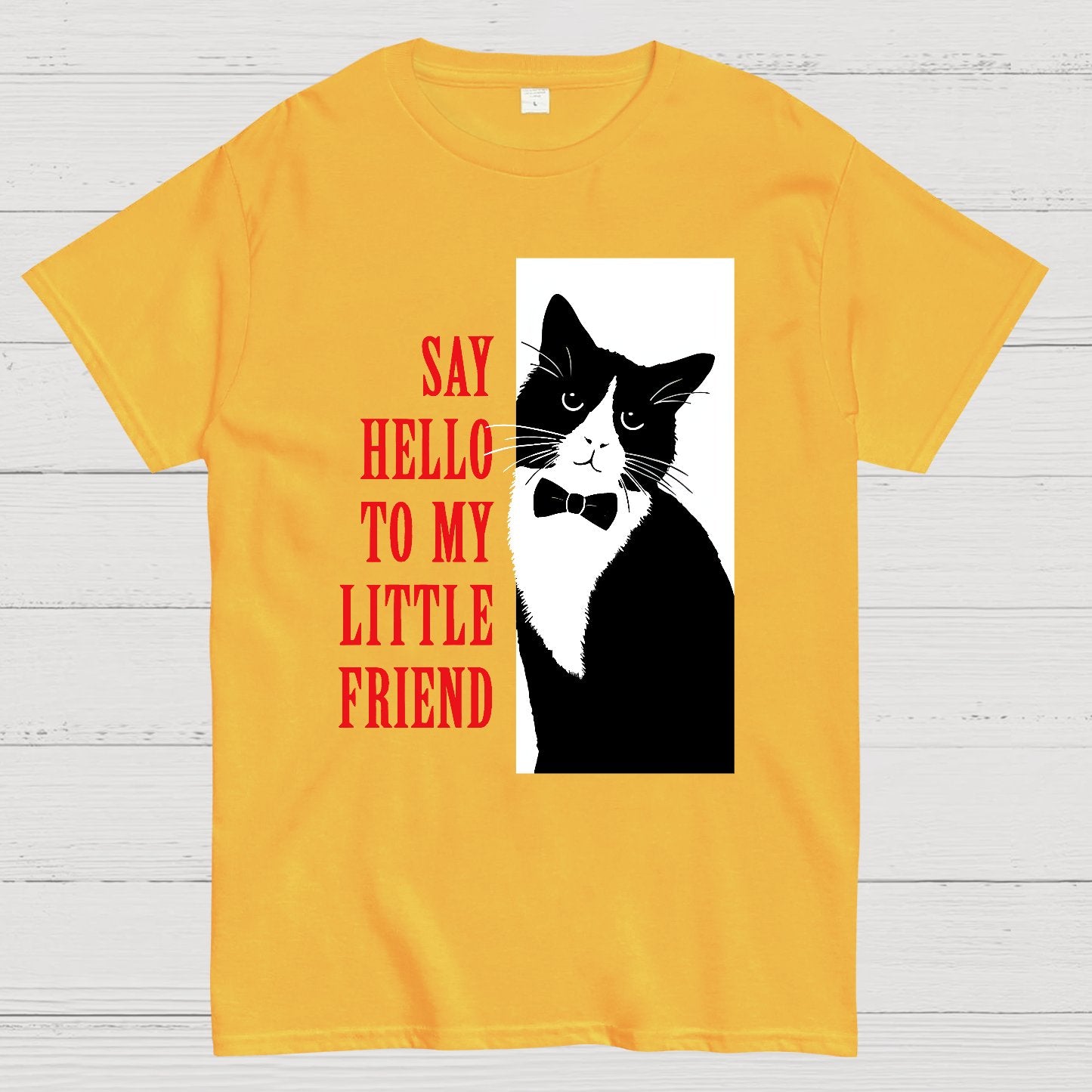 Hello Little Friend funny cat Geek T-Shirt