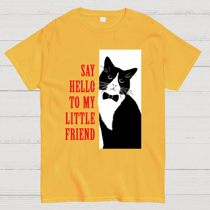 Hello Little Friend funny cat Geek T-Shirt