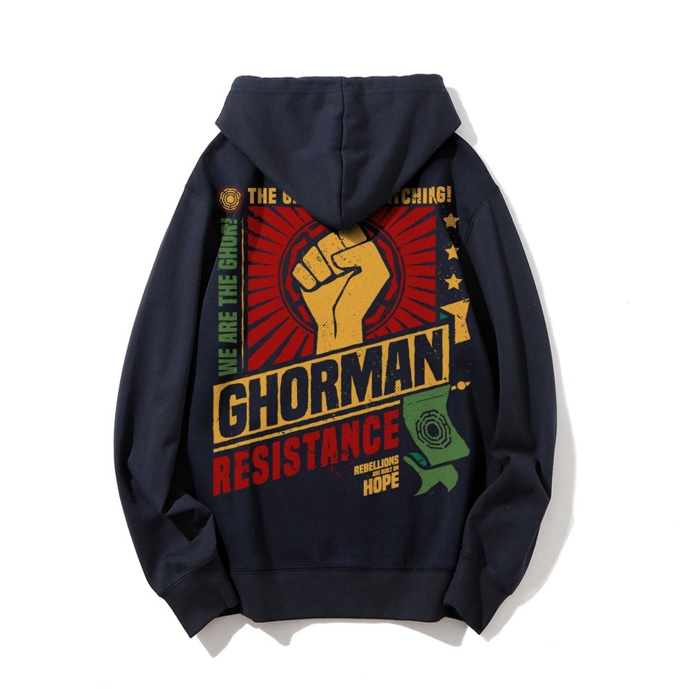Galactic Resistance Printed Back Cotton Hoodie
