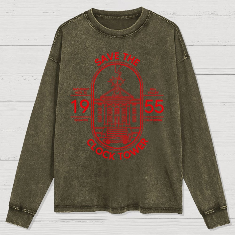 Save the Time Marker Washed Long Sleeve Tee