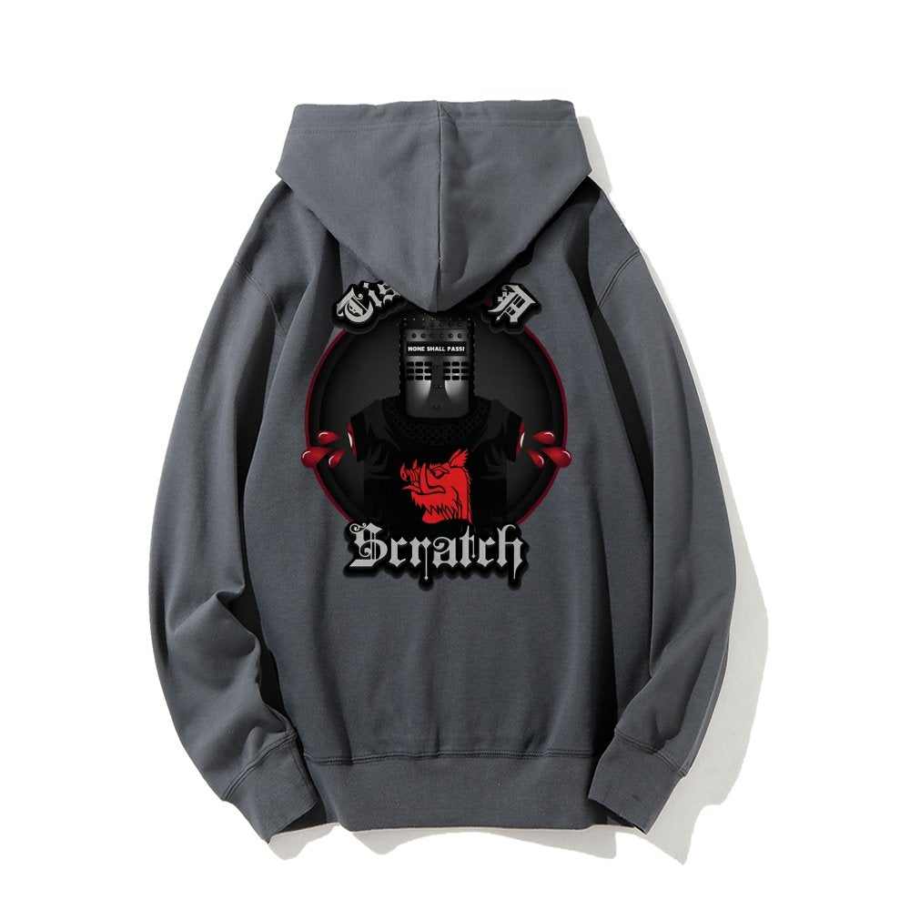 None Shall Pass - Tis But A Scratch Printed Back Unisex Cotton Hoodie