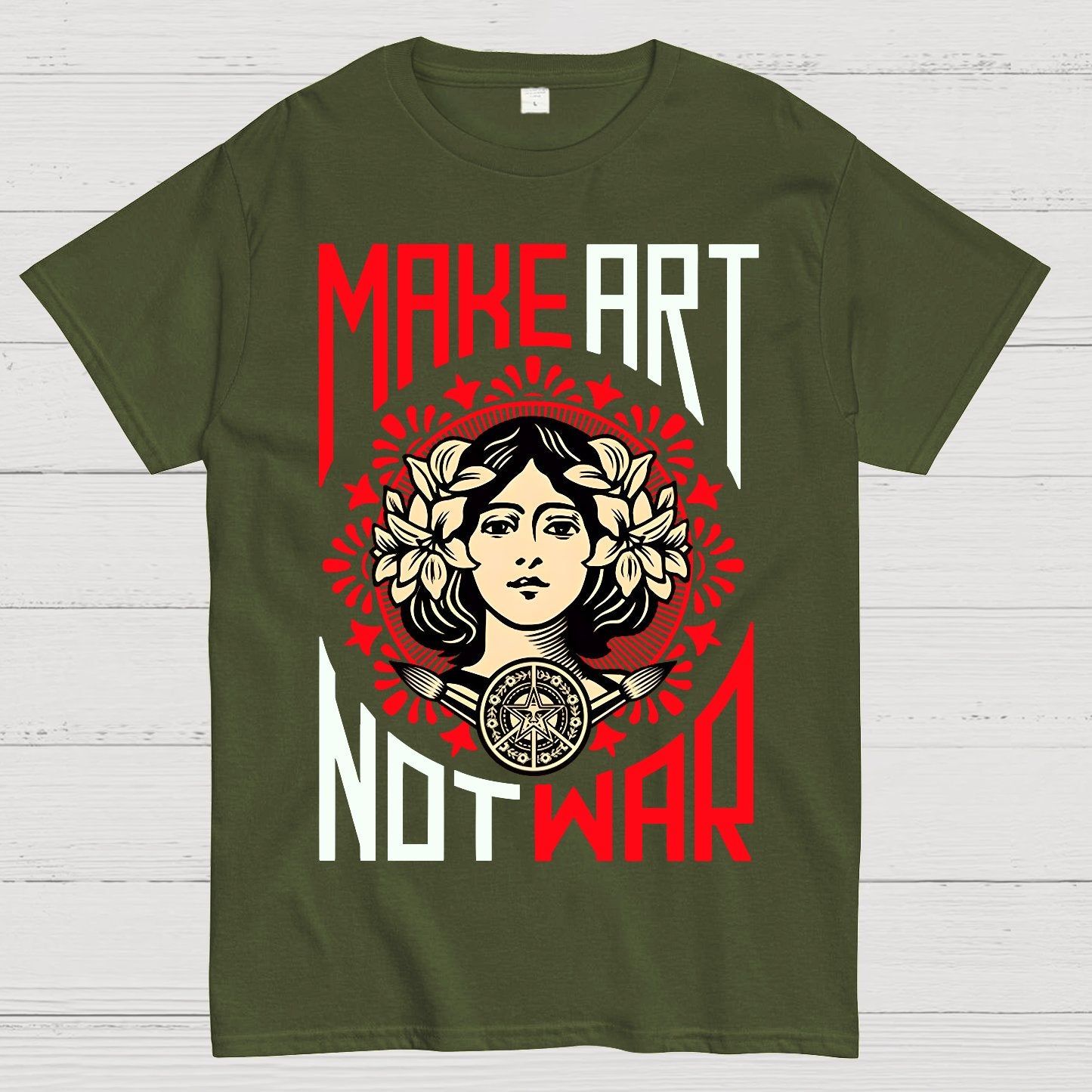 Make Art Not War Geek T-Shirt