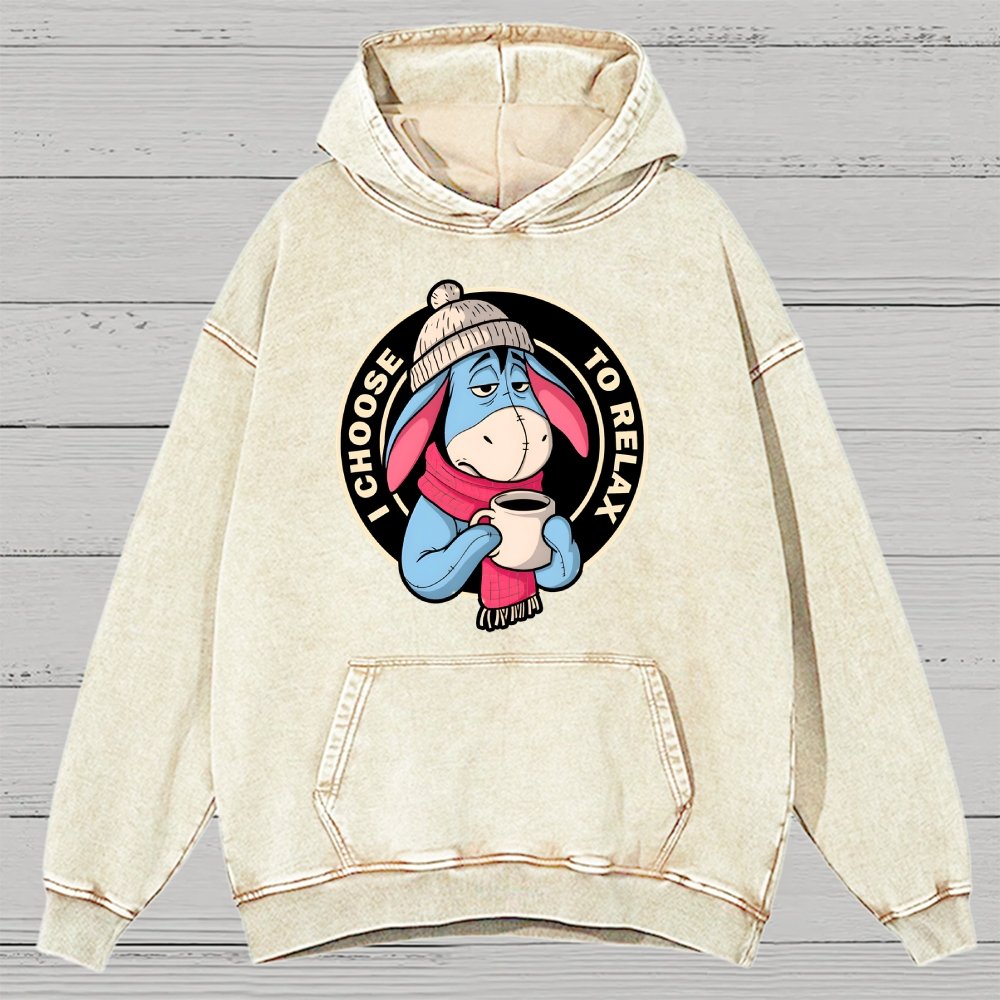 I Chose To Relax Vintage Distressed Hoodie