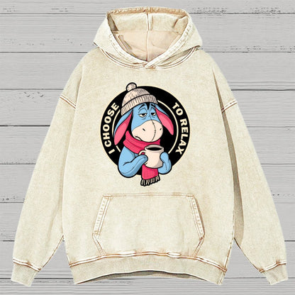 I Chose To Relax Vintage Distressed Hoodie