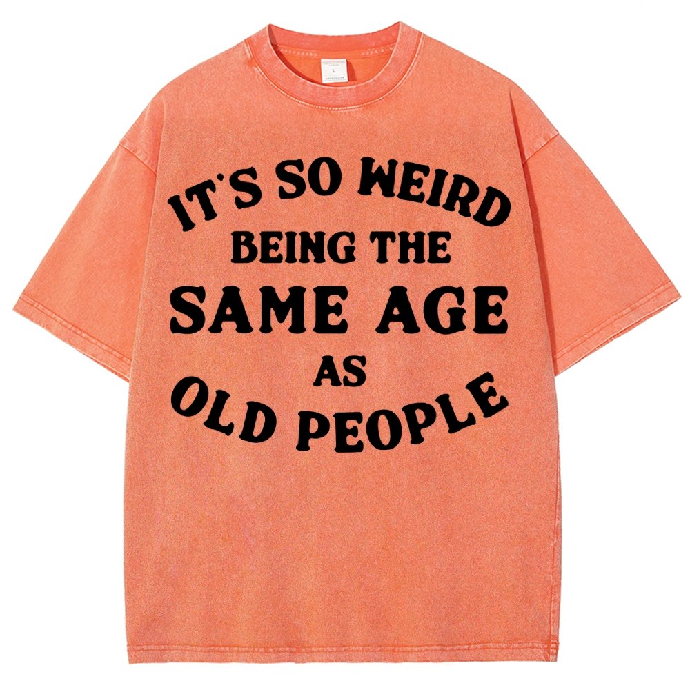 Same Age As Old People Vintage Distressed T-shirt