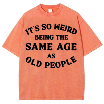 Same Age As Old People Vintage Distressed T-shirt