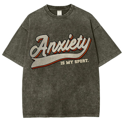 Anxiety Is My Sport Vintage Distressed T-shirt