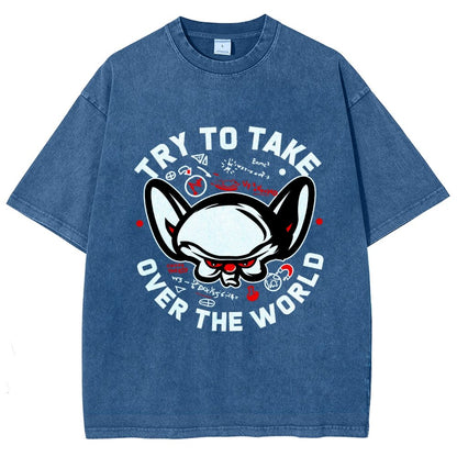 Take Over The World Vintage Distressed T-shirt
