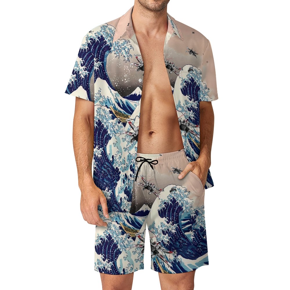 Sea Flight Battle Hawaiian Shirt Set