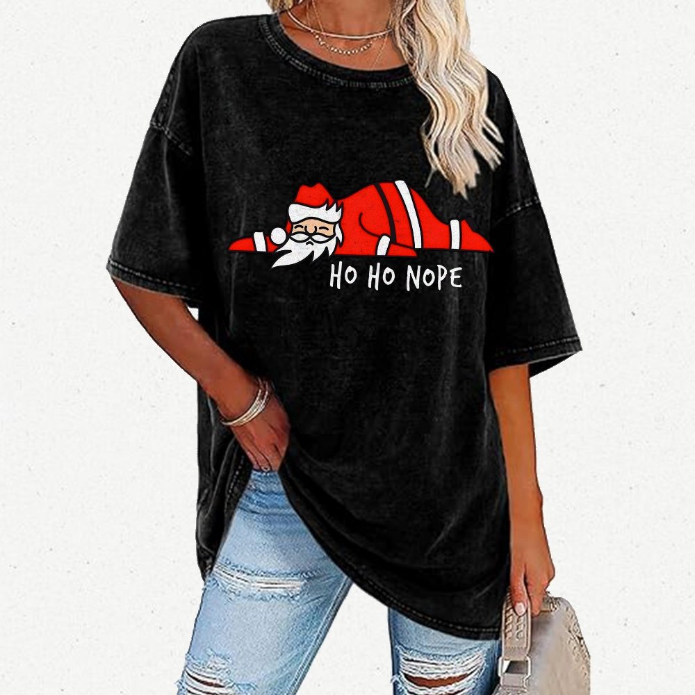 Ho Ho Nope Vintage Distressed T-shirt
