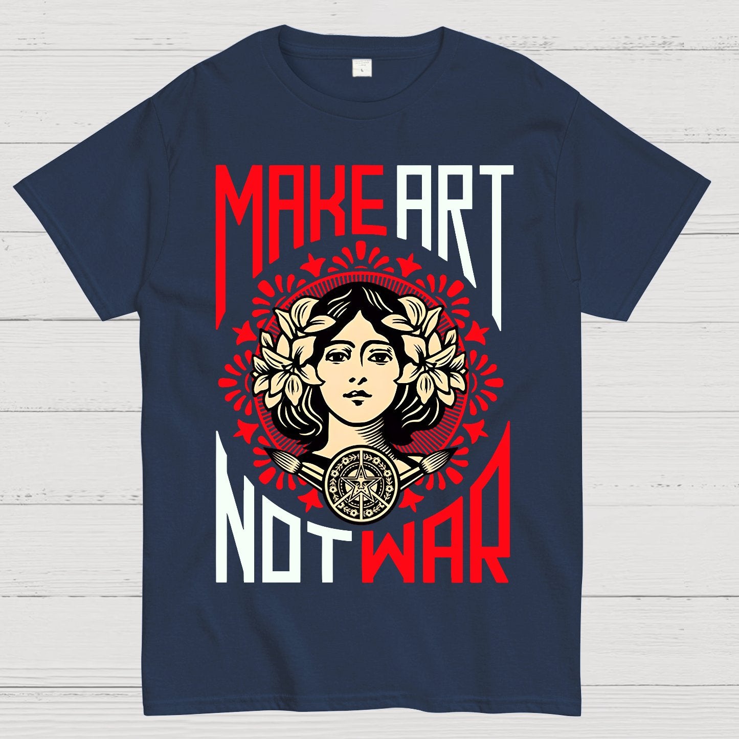 Make Art Not War Geek T-Shirt