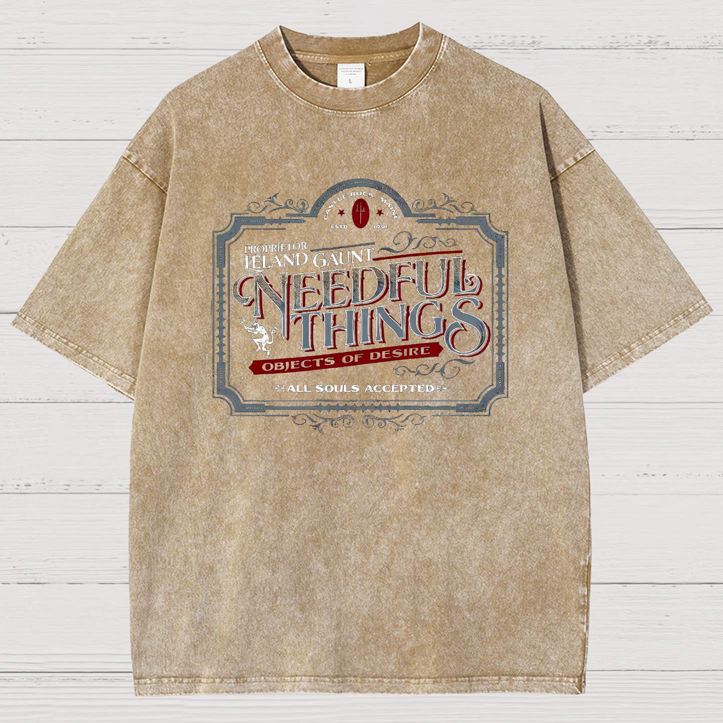 Needful Things Gothic Horror Graphic Vintage Distressed T-shirt