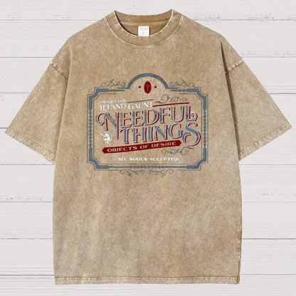 Needful Things Gothic Horror Graphic Vintage Distressed T-shirt