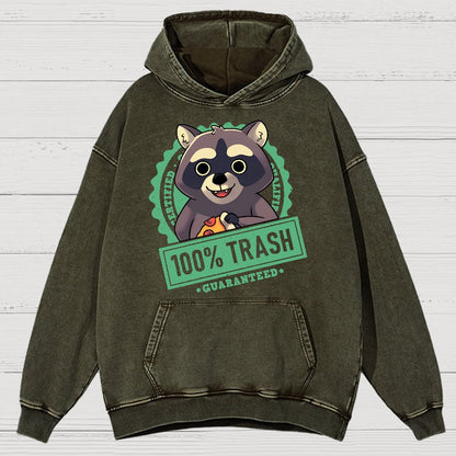 100% Cute Trash Panda Raccoon Seal Vintage Distressed Hoodie