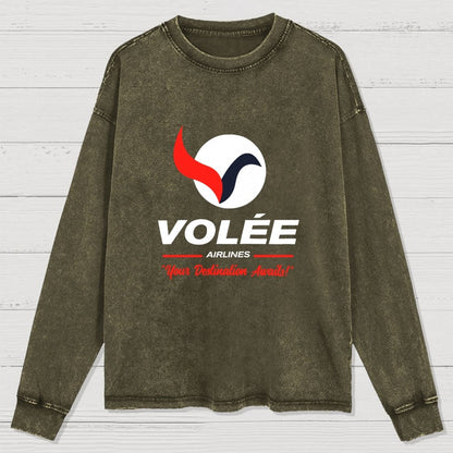 Volée Airlines Washed Long Sleeve Tee