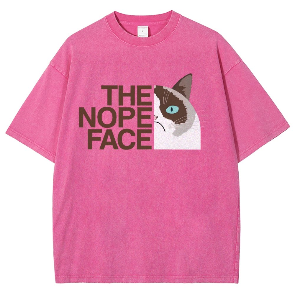 The Nope Face Vintage Distressed T-shirt