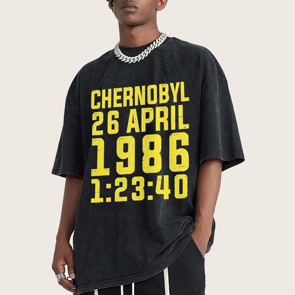 Chernobyl Nuclear Disaster Date And Time Vintage Distressed T-shirt