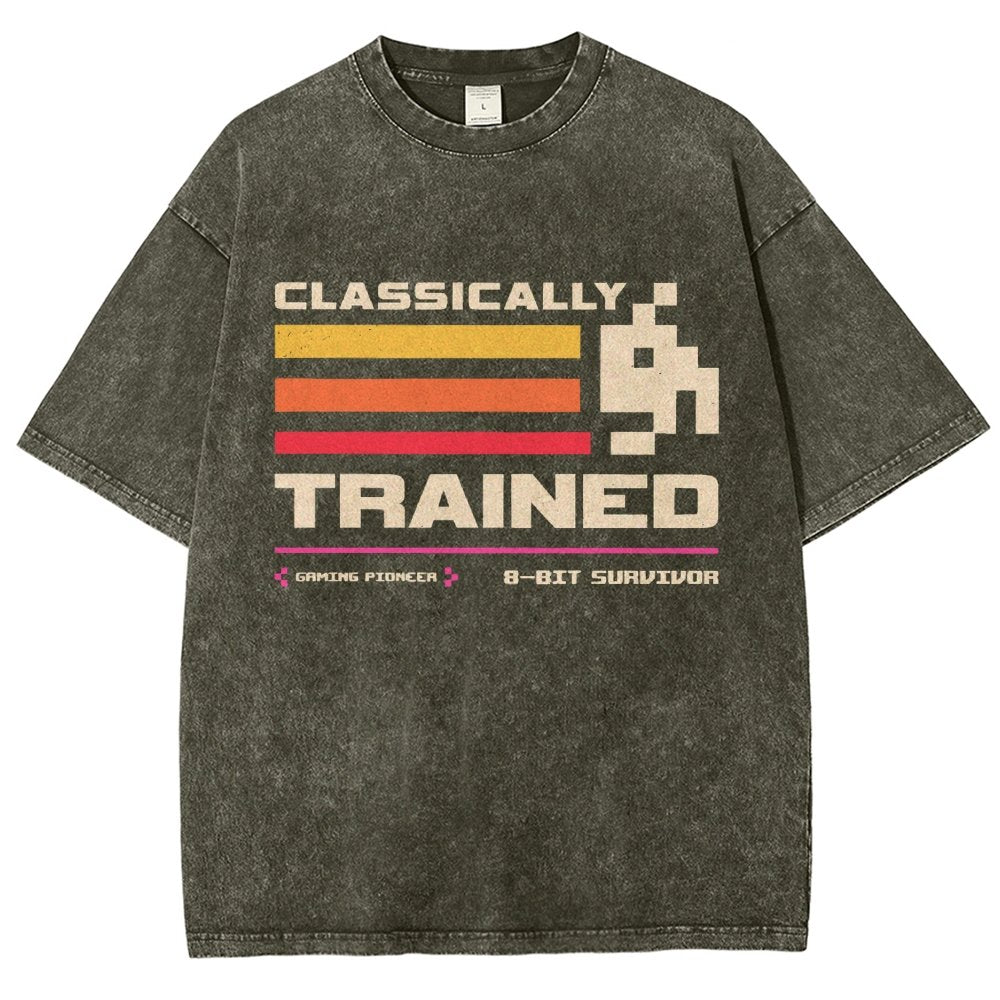 Classically Trained for Retro Gamers Vintage Distressed T-shirt