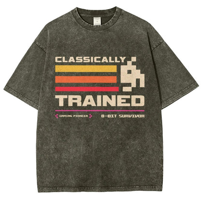 Classically Trained for Retro Gamers Vintage Distressed T-shirt
