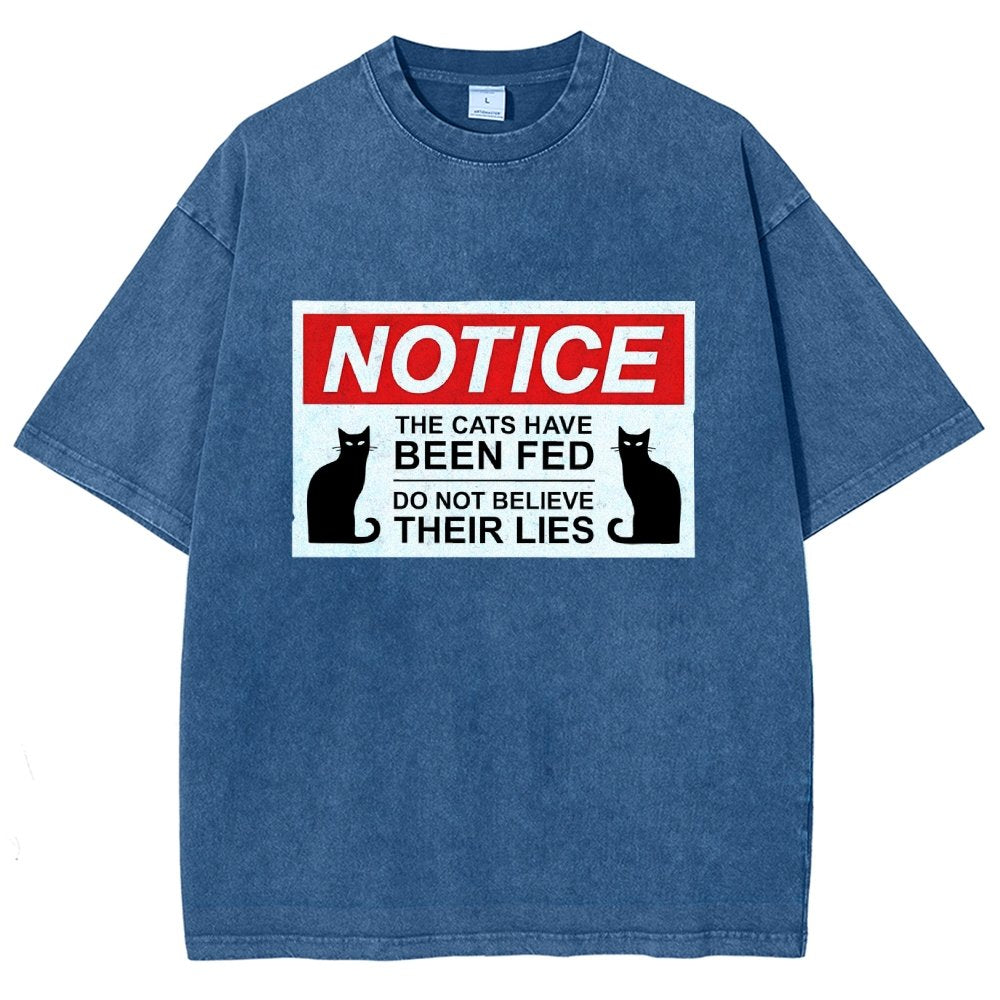 Cats Have Been Fed Vintage Distressed T-shirt