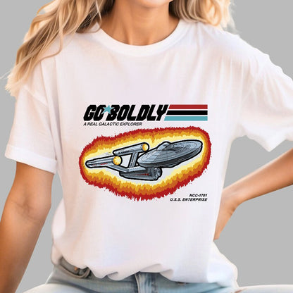 Go Boldly - A Real Cosmic Explorer Geek T-Shirt