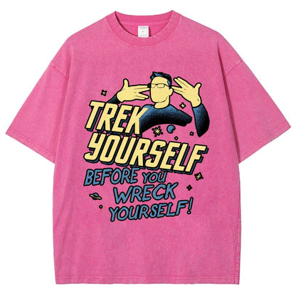 Track Yourself Before You Wreck Yourself  Vintage Distressed T-shirt