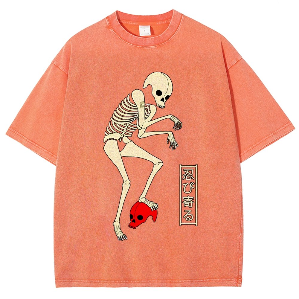 Creep Skull Vintage Distressed T-shirt