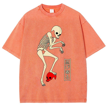 Creep Skull Vintage Distressed T-shirt