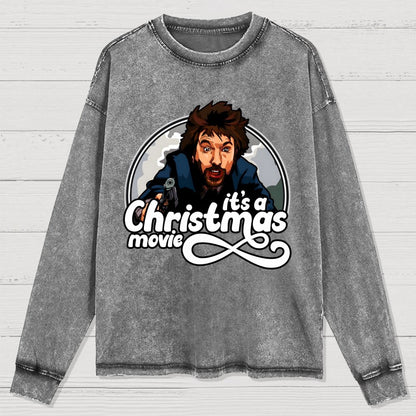 It‘s A Christmas Movie Washed Long Sleeve Tee