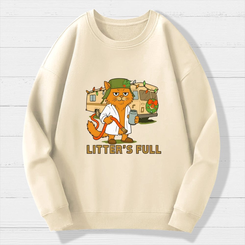 Christmas Shitters Full Cat Geek Cotton Sweatshirt
