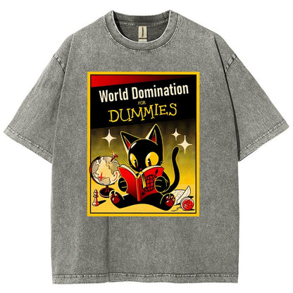 World Domination For Dummies Vintage Distressed T-shirt