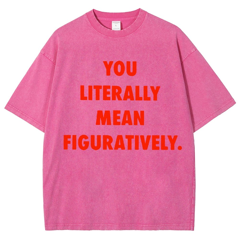Grammar Police Literally vs. Figuratively Vintage Distressed T-shirt