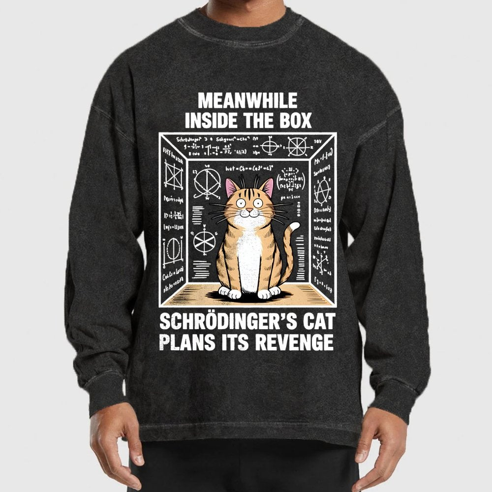 Schrodinger's Cat Escape Plan Washed Long Sleeve Tee