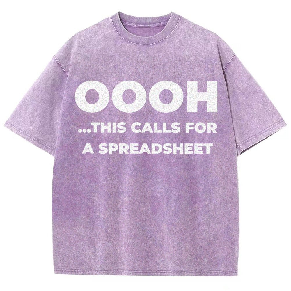 Ohh...This Calls for a Spreadsheet Vintage Distressed T-shirt