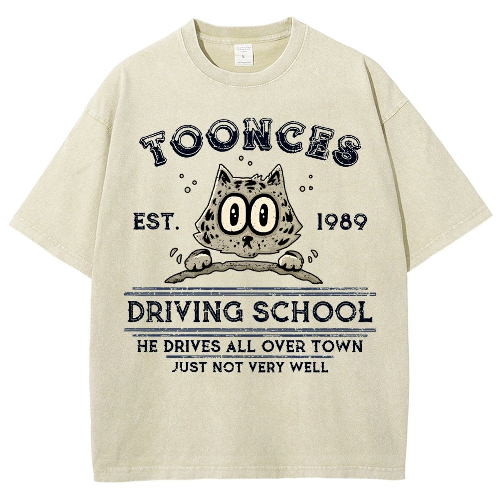 Roadster Driving School Vintage Distressed T-shirt
