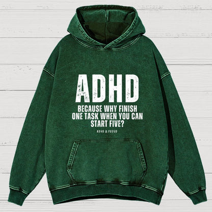 ADHD Vintage Distressed Hoodie