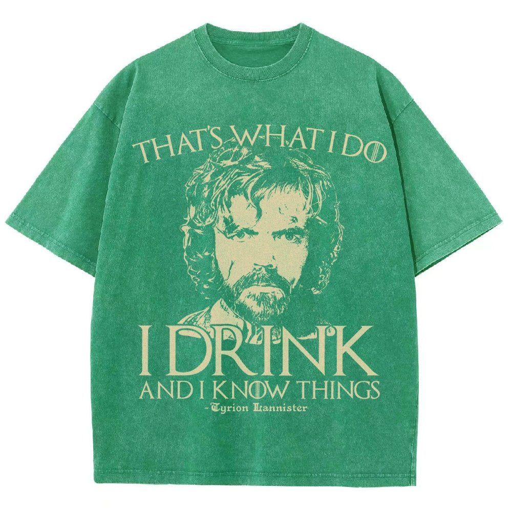 I Drink And I Know Things Vintage Distressed T-shirt