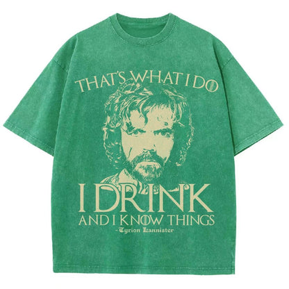 I Drink And I Know Things Vintage Distressed T-shirt