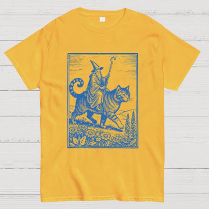 Wizard Cat Rider Geek T-Shirt