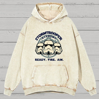 Ready. Fire. Aim. Vintage Distressed Hoodie