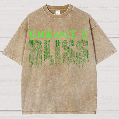 Ignorance Is Bliss Vintage Distressed T-shirt