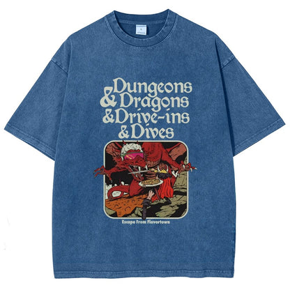 Mystic Realm Dive Ins And Dives Vintage Distressed T-shirt