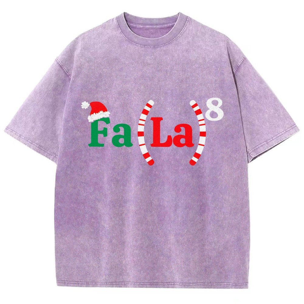 Fa La La La La Christmas Math Vintage Distressed T-shirt